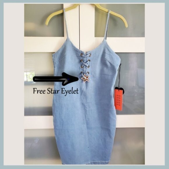 Jean Summer Dress with Free Star Eyelet - Picture 3 of 6